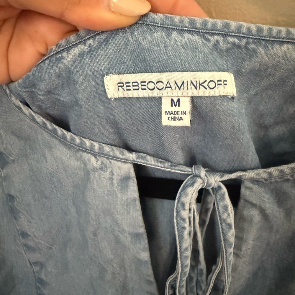 REBECCA MINKOFF - Women’s Chambray Blouse - Size M - Picture 2 of 5